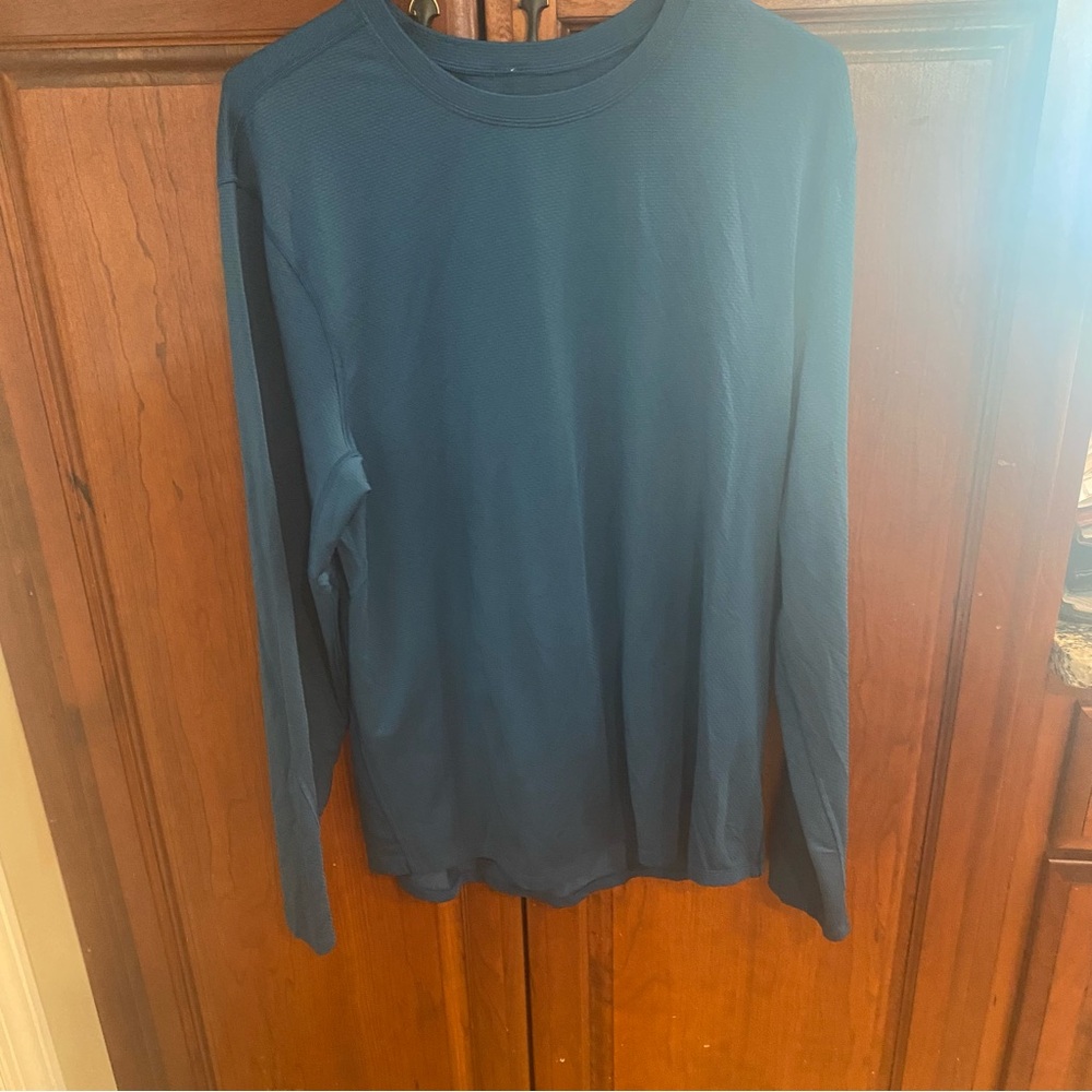 Men's Long Sleeve Teal Lululemon Top